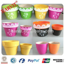 Ceramic Glazed Flower Pot, Blackboard Chalk Plant Pot, Ceramic Singapore Garden Flower Pot